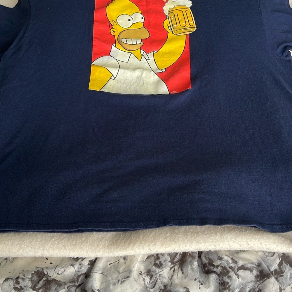 Navy Blue Graphic T-Shirt with Cartoon Print